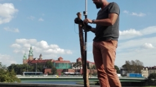 Pomiary terenowe - Bulwary Wiślane w Krakowie
