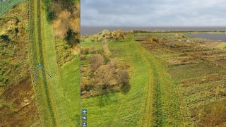 Skaning laserowy LiDAR UAV o gęstości około 100 punktów/m2. Widok w oprogramowaniu GEOVERSE