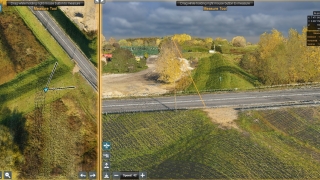 Skaning laserowy LiDAR UAV o gęstości około 100 punktów/m2. Widok w oprogramowaniu GEOVERSE