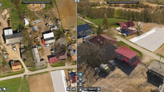 Fragment chmury punktów LiDAR